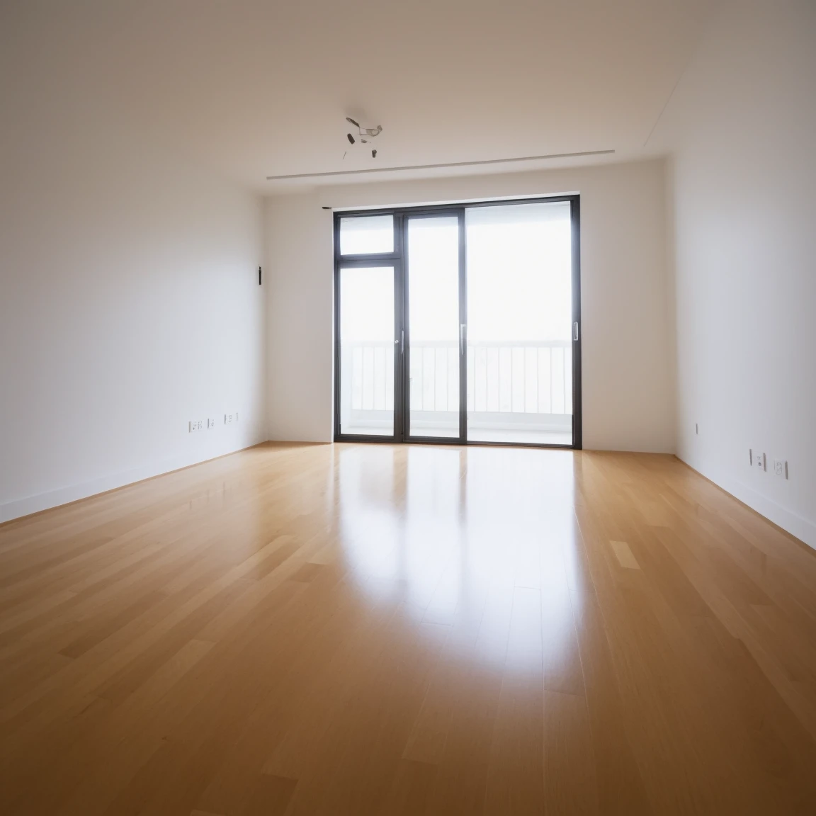 Minimalist and modern empty room。One-room apartment for single people。Apartment Room。Availability。Flooring。It&#39;s a room with white walls.。The room is bright and bright.、Natural light comes in through the windows。