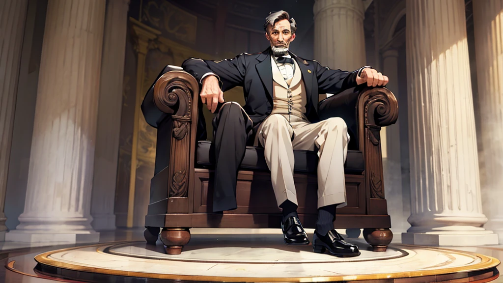 President Abraham Lincoln, full body view, style hq.