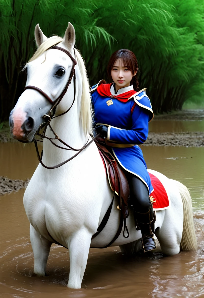 (((masterpiece))),(((Highest quality))),((Tabletop:1.4, Highest quality)), (Realな写真:1.4),
((1 cute girl knight)),rodeo,
(超High resolution:1.2),, wonderful, Very detailed CG Unity 8k wallpaper, Very detailed, High resolution,fat horse ridden by japanese girl,Chubby,Plump,Double,Red, white and blue outfit,Soaking in the swamp,Mud Splash,
Soft Light, Beautiful detailed girl, Droopy eyes,Very detailedな目と顔, Beautiful and exquisite nose, Beautiful and exquisite, horse ridden by a girl can't stand up because its drowned in the sticky muddy pitfall:10.0 ,Displeased face:4.0,Real,Stir,Anatomically correct,action horse riding scene while struggle fighting