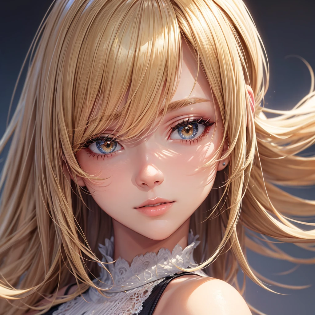 8K,Highest quality,Brown eyes,1 European woman,Beautiful face in every detail,Blonde,one piece ,High resolution,