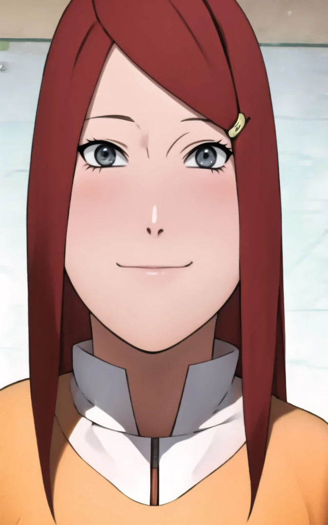 full body, uzumaki kushina, Kushina Uzumaki, masterpiece, high quality, UHD Quality, 4k Quality, perfect, perfection, perfect all,
long red hair, hair ornament, swept bangs, gray eyes, hairclip, perfect face, perfect body, perfect hair, expressive eyes, Soft smile, perfect waist, blushing, naked