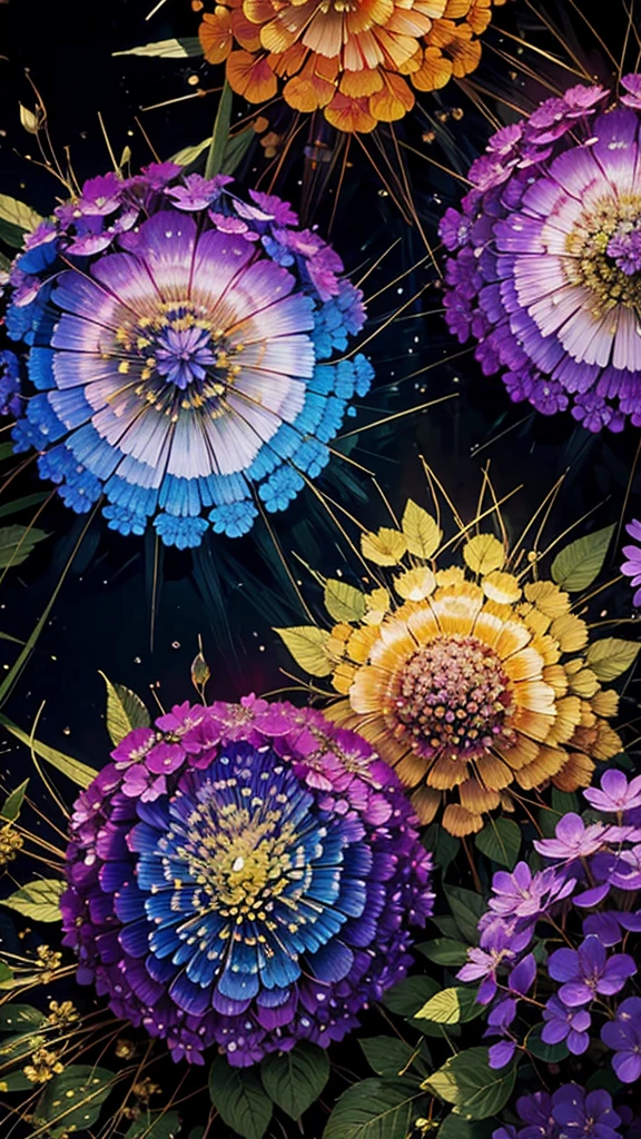 rain、Hydrangea background、Colorful hydrangeas、Hydrangea scenery、firework、firework大会、Rainbow colorsのfireworkが打ちあがっている瞬間、夜nullとともに、、紫陽花景色で壮大なfirework、future都市、Highest quality、masterpiece, (Diffuse reflection of light:1.2), When the fantastic rainbow turns into shadow, bathed in a mystical atmosphere, Cast magic spells. evoke a sense of wonder and awe. A fusion of natural grandeur and magic, Weaving dreams into reality. Behold, null, And the unknown, Fleeting、And an eternal moment, 16K, Ultra-high resolution.Realistic, Ultra-high resolution, to be born,future、Rainbow colorsに光り輝く、Rainbow colors、The world 30 years from now。