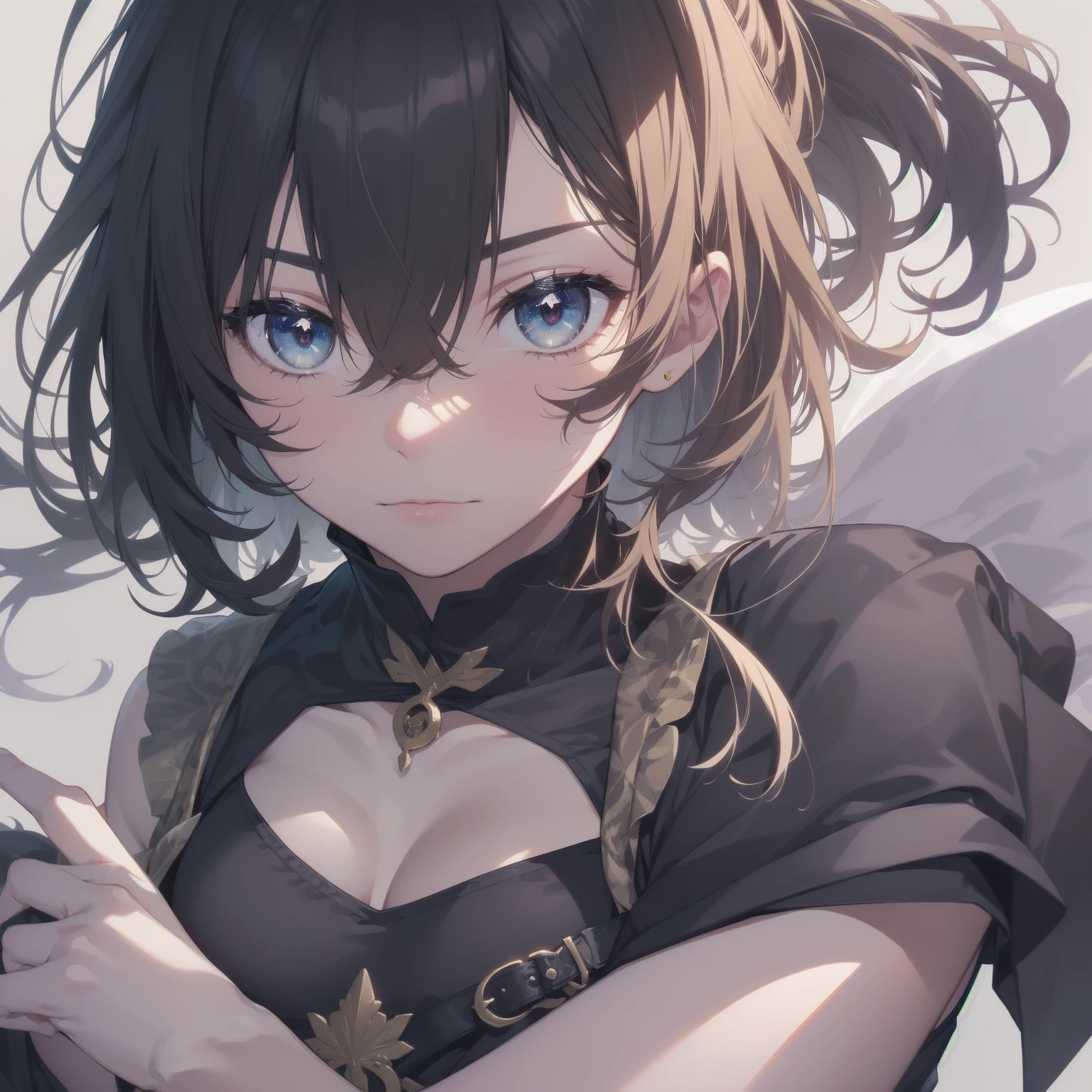ultra-absurdres-Top quality by artist God, ultra-detailed, high resolution, anime moe artstyle, best anime 8k konachan wallpaper, pixiv contest winner, pool:2810, perfect anatomy,break, 1girl, (Please draw a girl walking yawn to fantasy world alone. )break,(Solo,tomboy, dark-skinned female, 9-year-old:1.3),Full limbs, complete fingers,monk, (short hair, low ponytail), flat chest, , small butt, small black eyes, beautiful detailed eyes, well-proportioned iris and pupils, expressive eyes, highres detailed hair, soft expression, short shorts,(Detailed Lighting), (Detailed background), in the fantasy. break,super detailed skin, Best cinematic lighting powered by famous artist, 8k,beauty illustration,photoshop_(medium),very aesthetic,break,((artist:null_(nyanpyoun) )), artist:clamp ,artist:carnelian ,artist:kantoku ,
