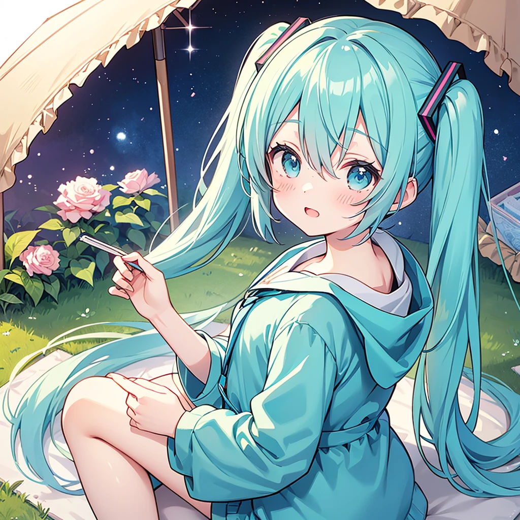 Hatsune Miku,1girl,,nursery uniform smock,