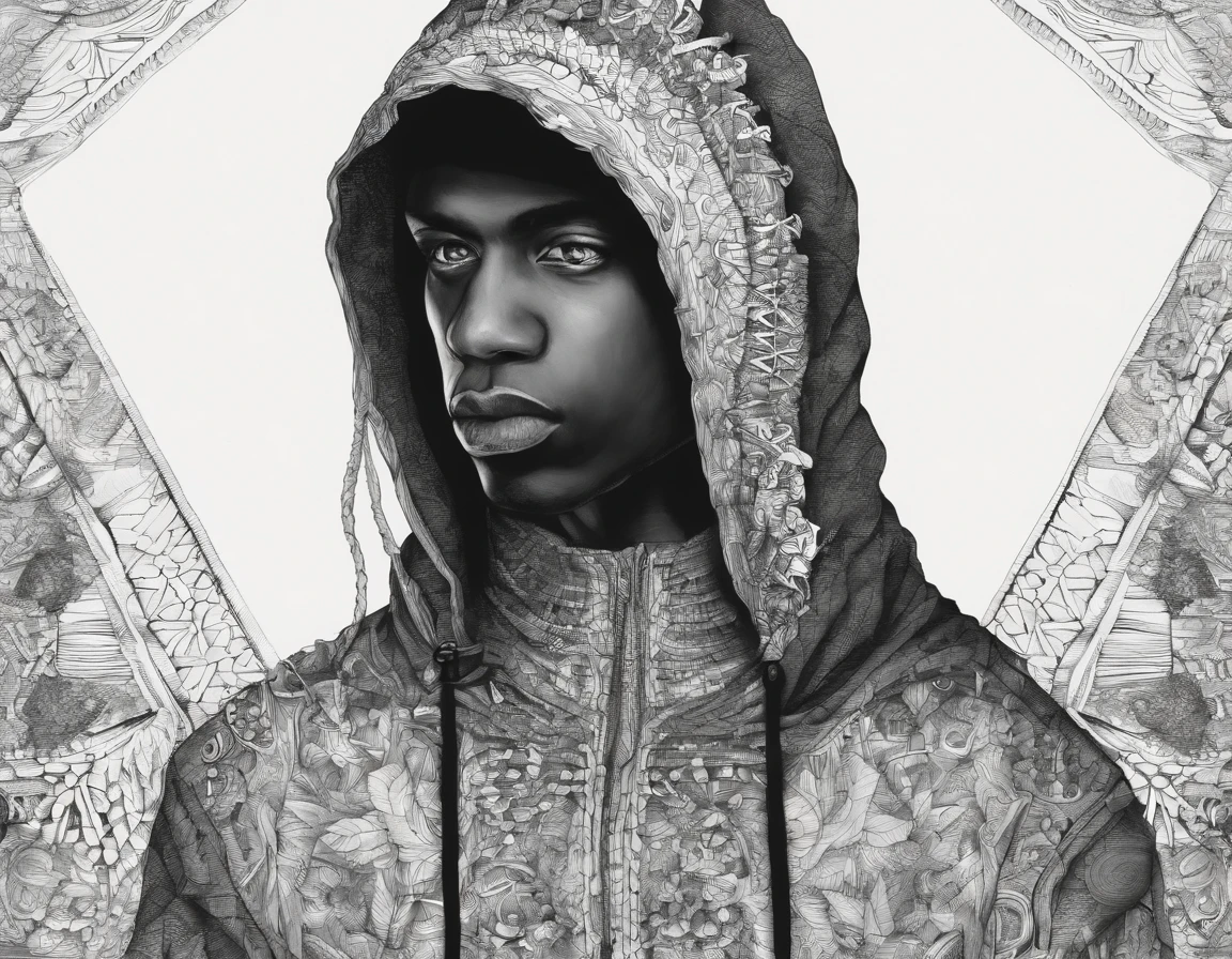 A 20 year old boy, dark-skinned, with a hood, which is having spontaneous combustion ñ.