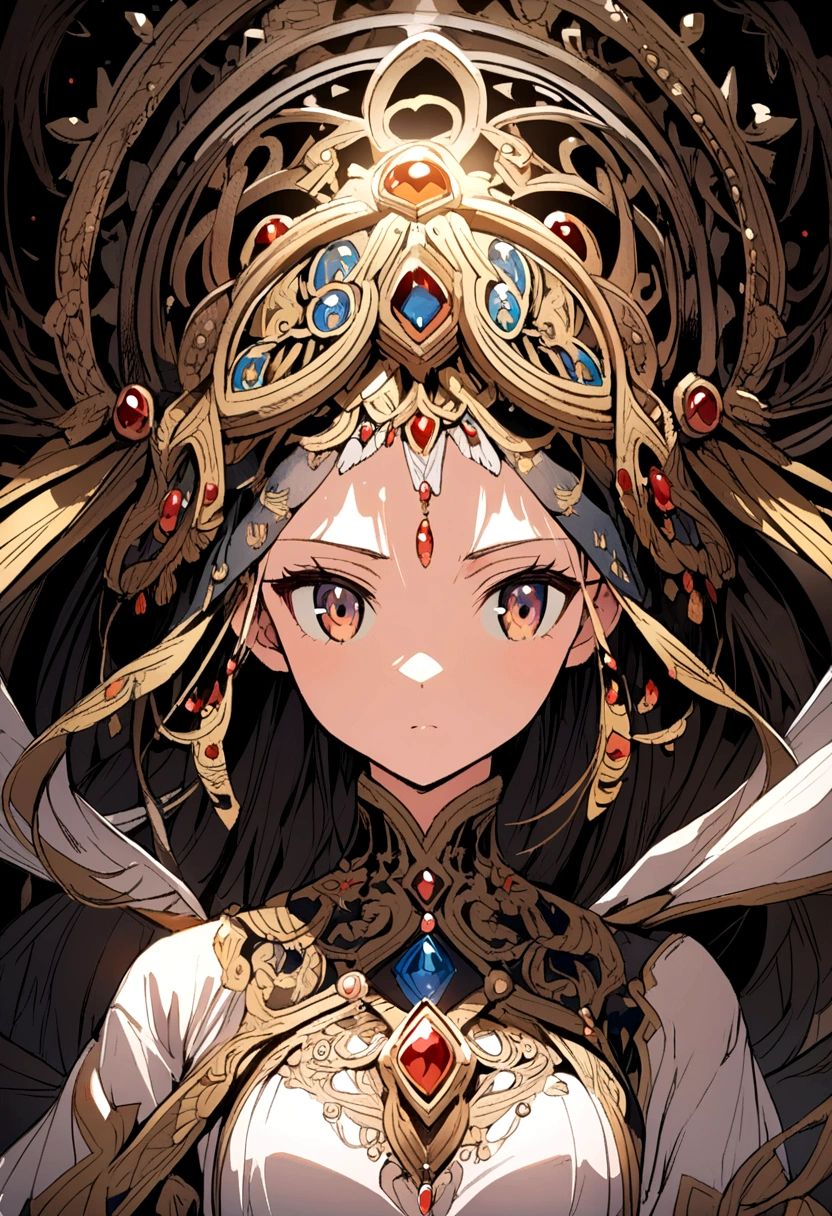 anime girl looking ahead
