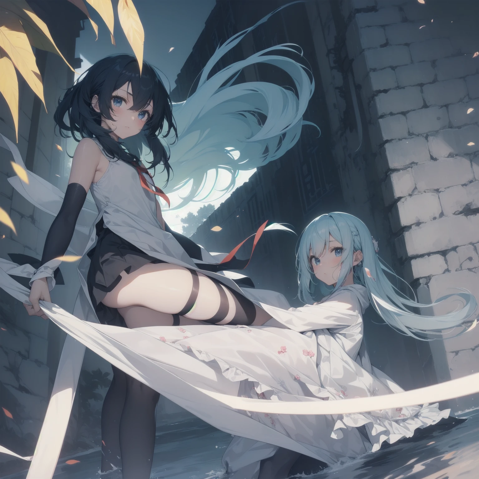 ultra-absurdres-Top quality by artist God, ultra-detailed, high resolution, anime moe artstyle, best anime 8k konachan wallpaper, pixiv contest winner, pool:2810, perfect anatomy,break, 1girl, (Please draw a girl walking to fantasy world alone. )break,(Solo,tomboy, dark-skinned female, 9-year-old:1.3),Full limbs, complete fingers,monk, (short hair, low ponytail), flat chest, , small butt, small black eyes, beautiful detailed eyes, well-proportioned iris and pupils, expressive eyes, highres detailed hair, soft expression, short shorts,(Detailed Lighting), (Detailed background), in the fantasy. break,super detailed skin, Best cinematic lighting powered by famous artist, 8k,beauty illustration,photoshop_(medium),very aesthetic,break,((artist:null_(nyanpyoun) )), artist:clamp ,artist:carnelian ,artist:kantoku ,