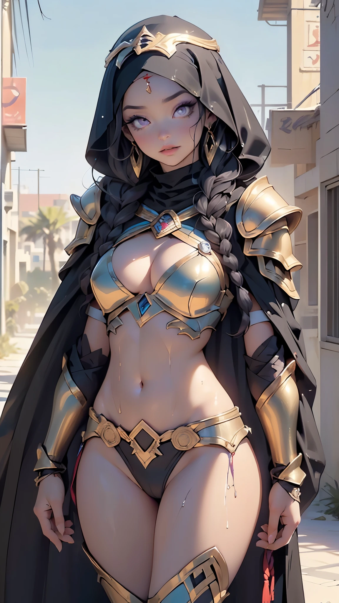 (1girl, dynamic poses, dehyadef, standing, huge breast, smile), beautiful detailed eyes, beautiful detailed lips, extremely detailed eyes and face, long eyelashes, fantasy, surreal, dreamlike, digital painting, oil painting, cinematic lighting, dramatic shadows, vibrant colors, highly detailed, 8k, ultra-detailed, best quality, photorealistic, hyper detailed, masterpiece