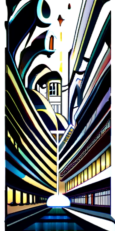 A high-rise building in a futuristic city designed by Zaha Hadid, Futuristic building, Modern building, Sidewalks around the building, idea, A fusion of the future and the past, Hanging Gardens, the Hanging Gardens of Babylon, Sustainability, The future&#39;s technology, Very tall building,  Architectural creativity, New culture, Self-sufficiency, Golden Ratio, Beautiful building in the middle of the photo, Blurry background, One building, Spread, Natural colors, calm colors, Tafah, art, Better accuracy
