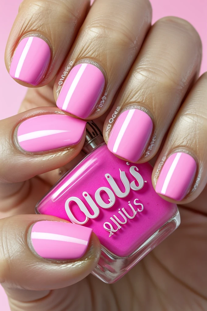 Create a logo for a nail company with the name Oquídeas nails with a melting typography in pink