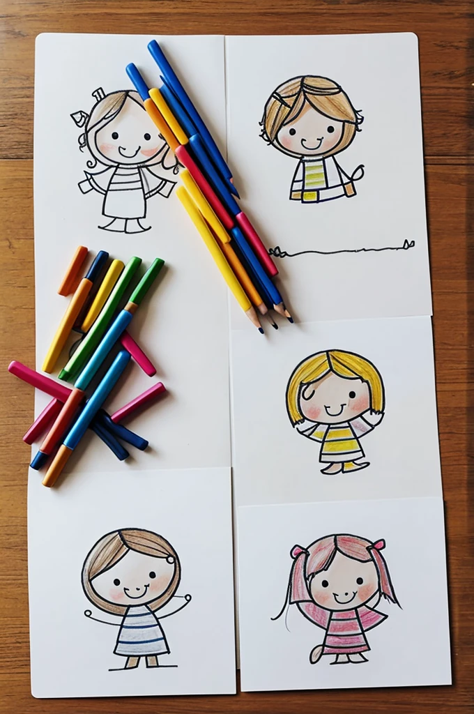 Little children drawings