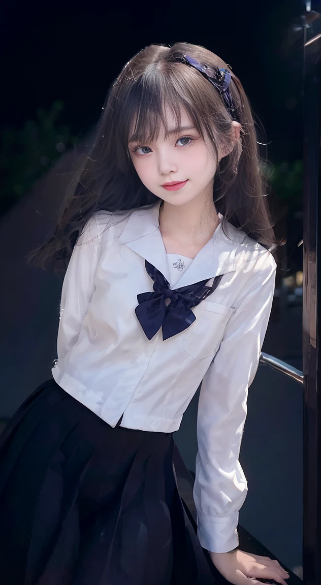 NSFW、not wearing anything、not wearing anything、、Not wearing panties、show off small breasts、show private parts、Pubic hair does not grow、table top, highest quality, 8K, 15 year old student, Ten generations, RAW photo, absurd, award-winning portraits, smile, alone, (night:1.8), idol face, violaces, delicate girl, Upper body, Digital single-lens reflex camera, looking at the viewer, Frank, Sophisticated,thin arms, professional lighting, film grain, chromatic aberration, (Eye and face details:1.0), (Bokeh:1.1)