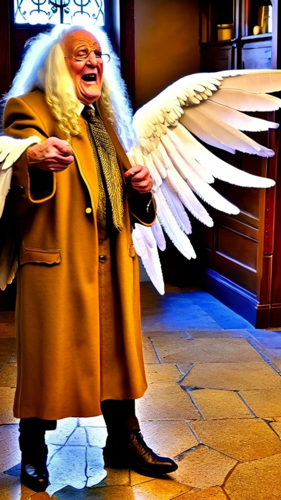 A silly old angel plays a prank