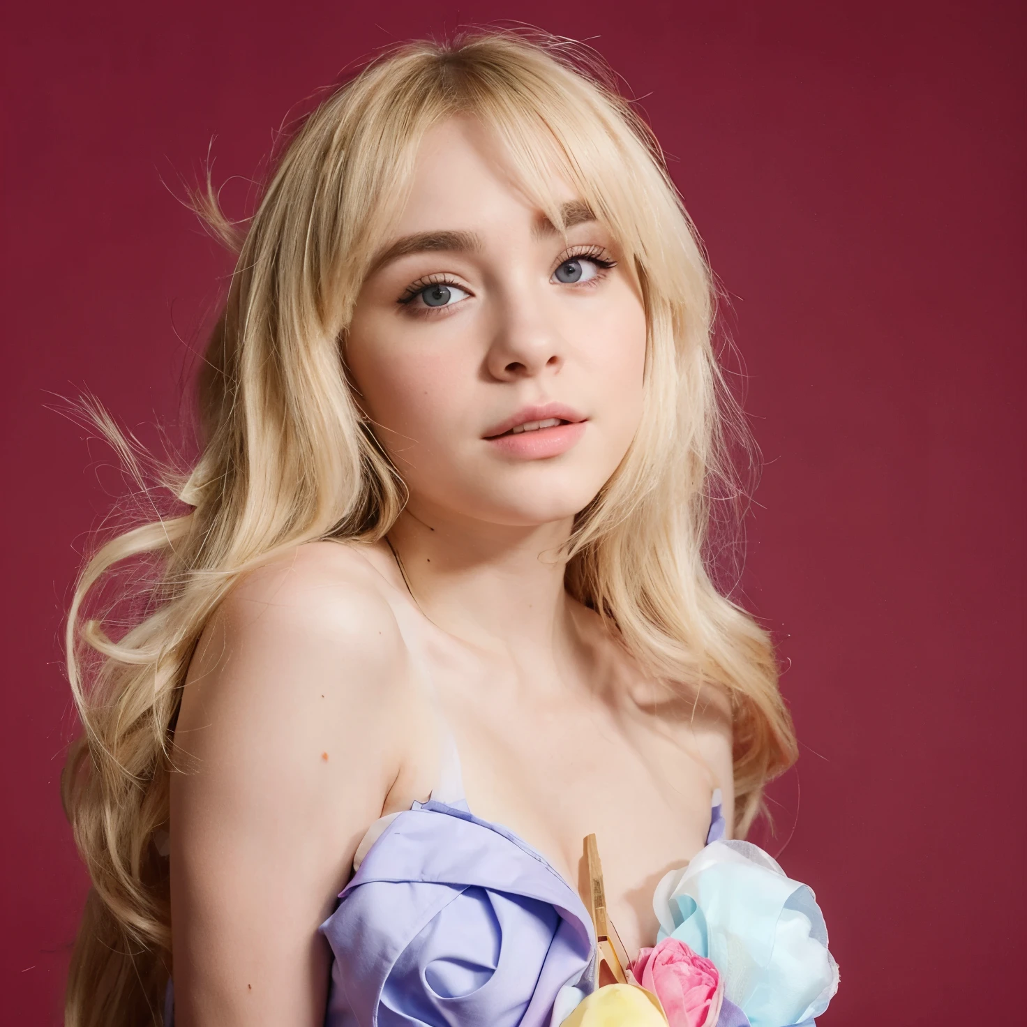 Sabrina carpenter. Blonde pretty girl face