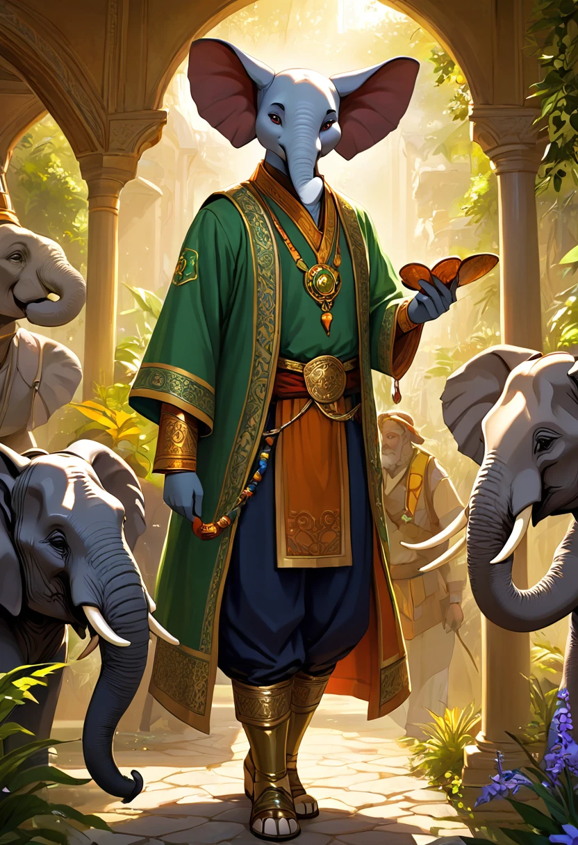 A magical humanoid race that i s mish mash og a humna, fox, elephant, tortoise.