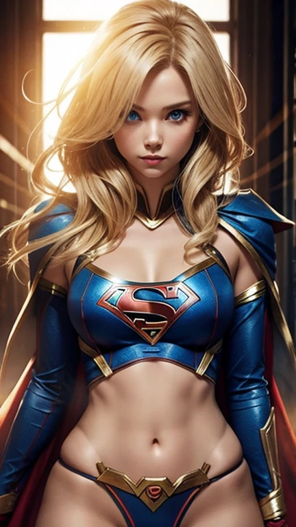 Top model Nata Lee dressed as Supergirl , perfect costume, thong panties, perfect body, extremely blond hair, perfect brilliant blue eyes
