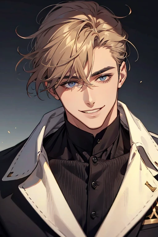 Handsome guy smile model Unkempt head
