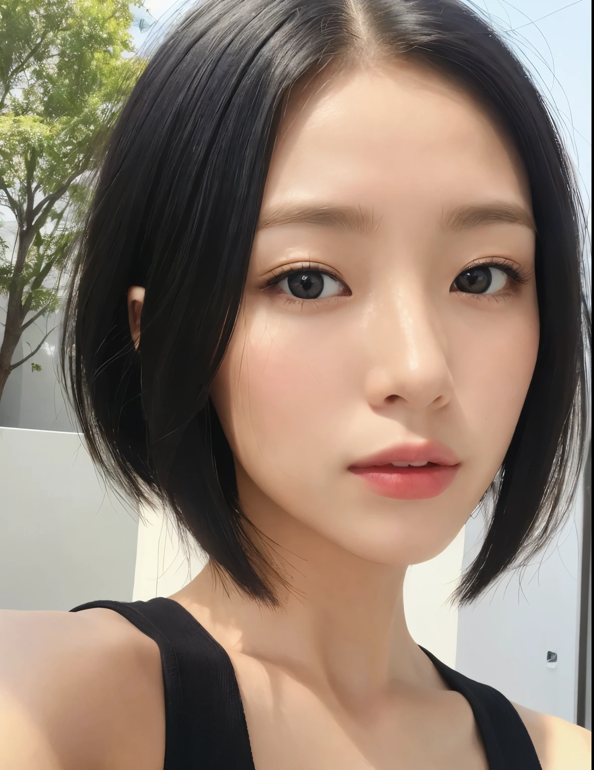 (masterpiece:1.3), (8K, Photorealistic, Live Shooting, Highest quality: 1.4),Close-up of face、Portraiture、 Japanese, (1 Female),solo,Beautiful Prostitute、 Facial beauty, (Realistic Face), (Black Hair, short hair:1.3), Beautiful hairstyle, Realistic eyes, Beautiful details in the eyes, (Realistic Skin), Beautiful Skin, Charm, Ultra-high resolution, Ultra-realistic, High detail, Golden Ratio, (Detail Face:1.2), See who's watching,A sloppy smile,nude,No underwear、Huge boobs、Pink nipples 、At the hotel、