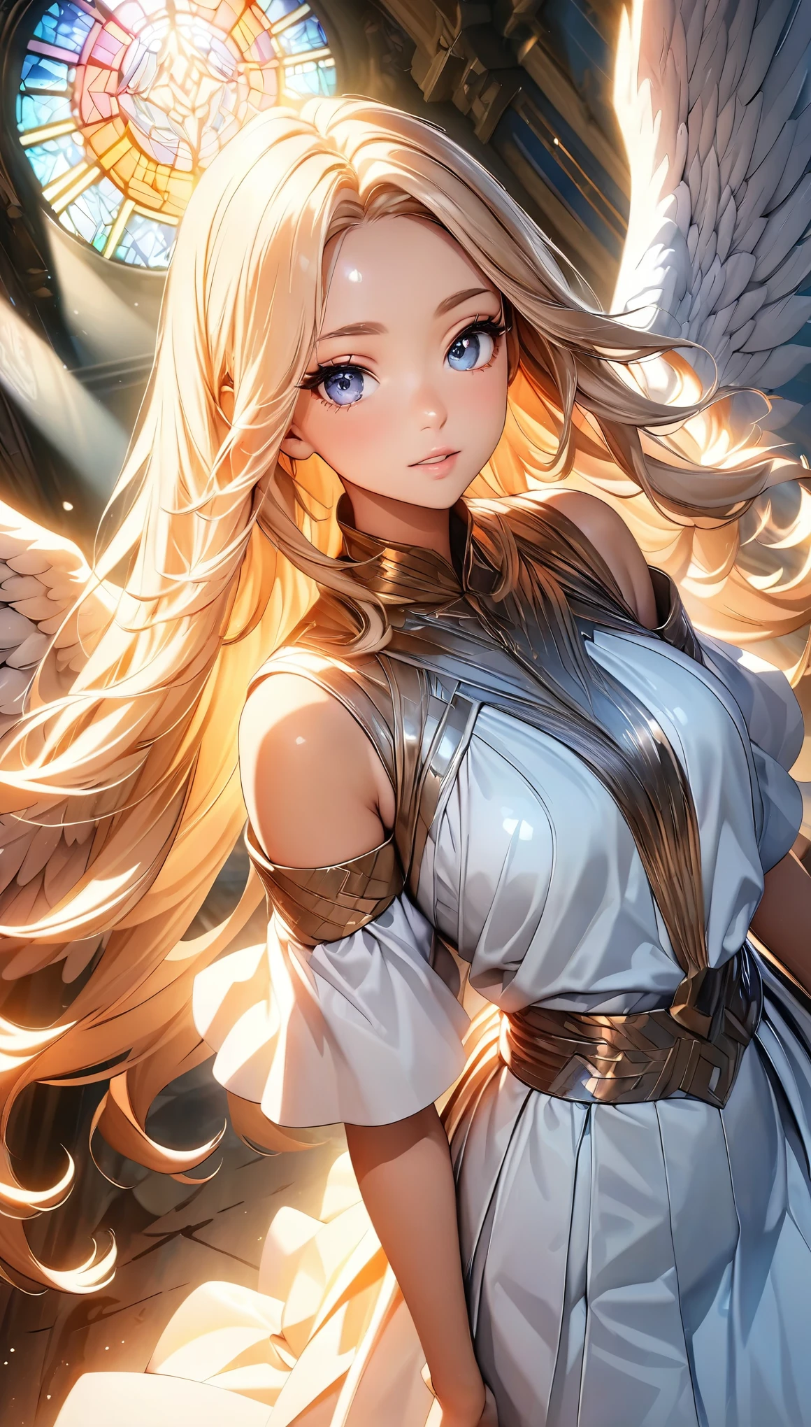 (masterpiece, sidelighting, finely detailed beautiful eyes: 1.2), masterpiece, 3d face, lustrous skin, heavenly, t2 artworks, freckles, (innocent:1), pursed lips, (young:1.2), pretty, young, slim, straight hair, solo, petite, cat girl, cat ears, white blonde hair, blush, naughty face,  pretty hair,  sisters, group, dark skin, , hearts,  (white leotard), torn leotard,, planets, space, floating hair, (angel:1.1), angel wings, halo, heaven, (glowing turquoise eyes:0.7), skindentation, (holy:1.4), (golden light:1.2), blue sky magical background, colorful background, age difference,