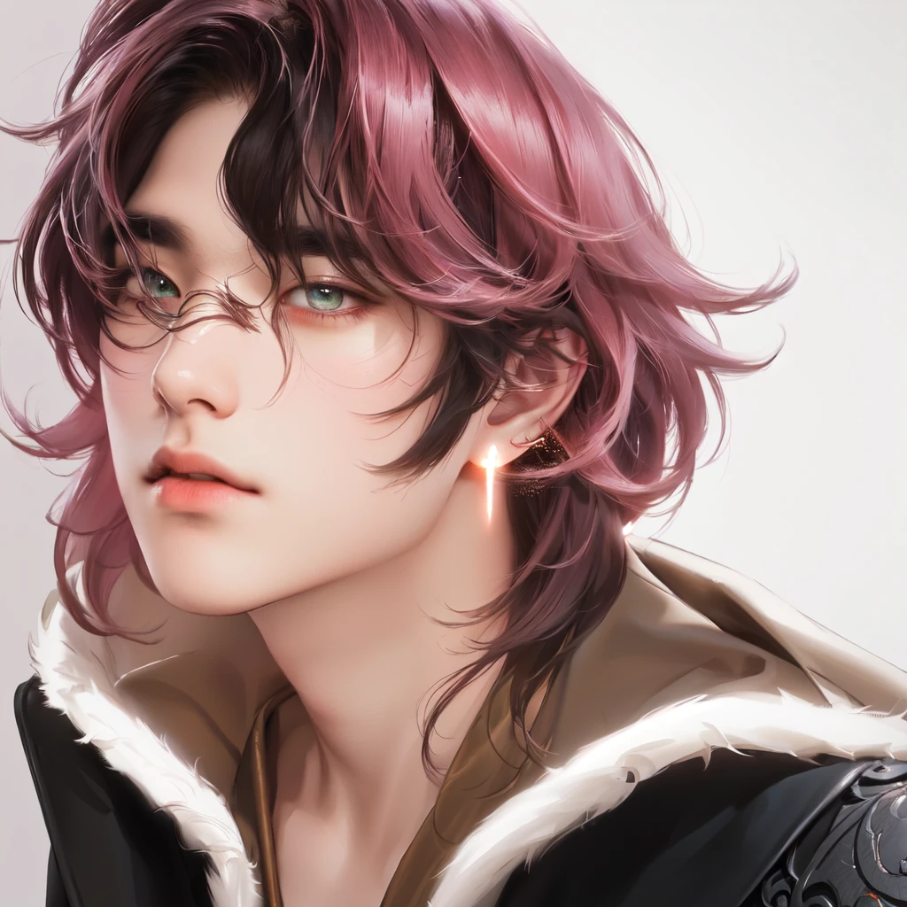 masterpiece, best quality, (extremely detailed CG unity 8k wallpaper), (best quality), (best illustration), (best shadow), absurdres, realistic lighting, (Abyss), beautiful detailed glow, art by PeterMohrBacher, Taehyung, Taehyung bts, Asian boy, prince, fantasy clothes