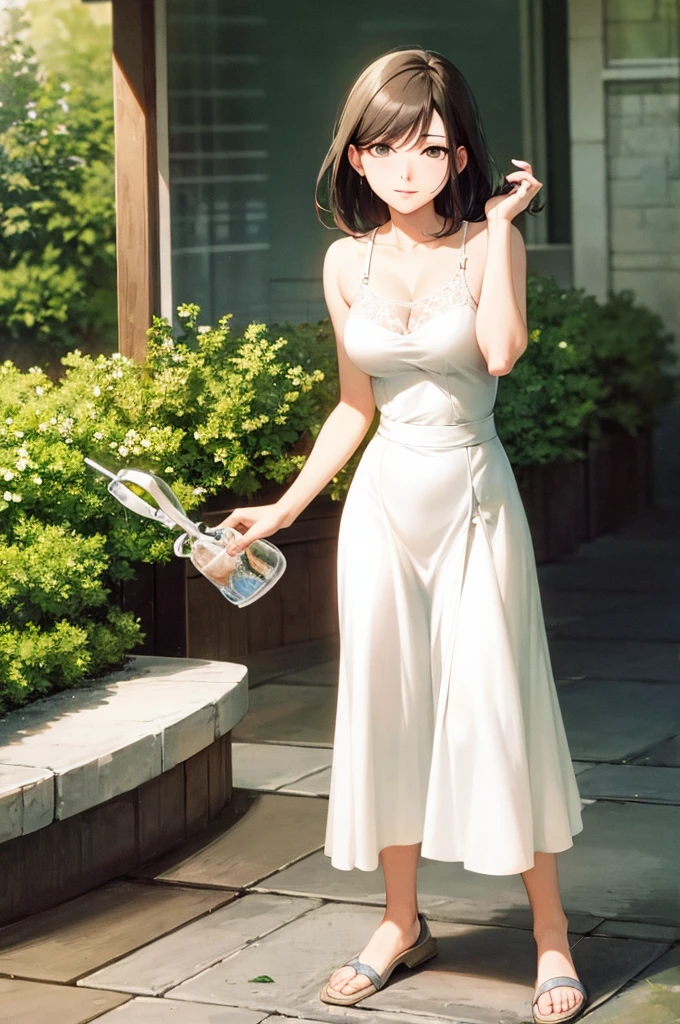 A neat and clean woman is squirting