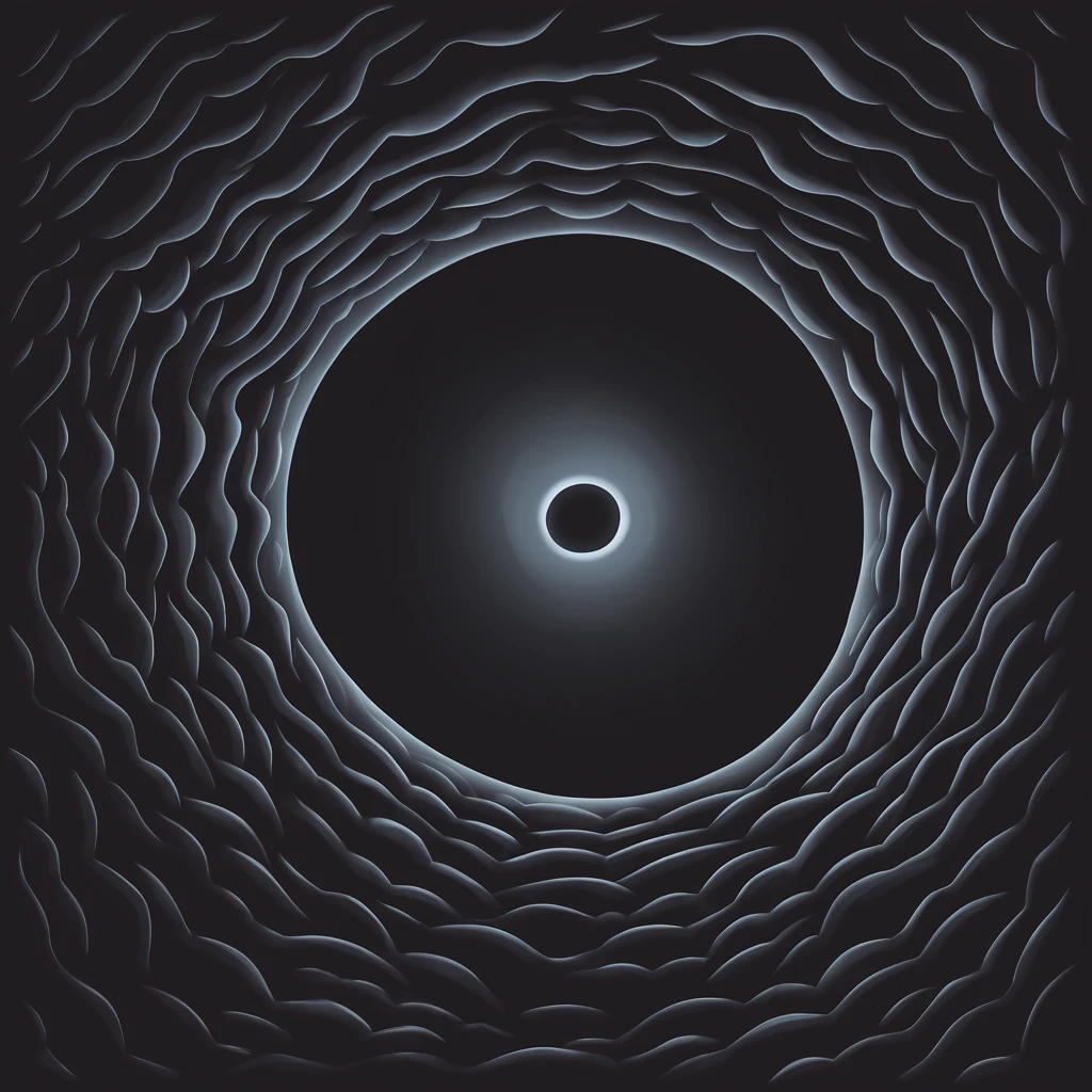 A dark Empty Void in airbrush drawing art style