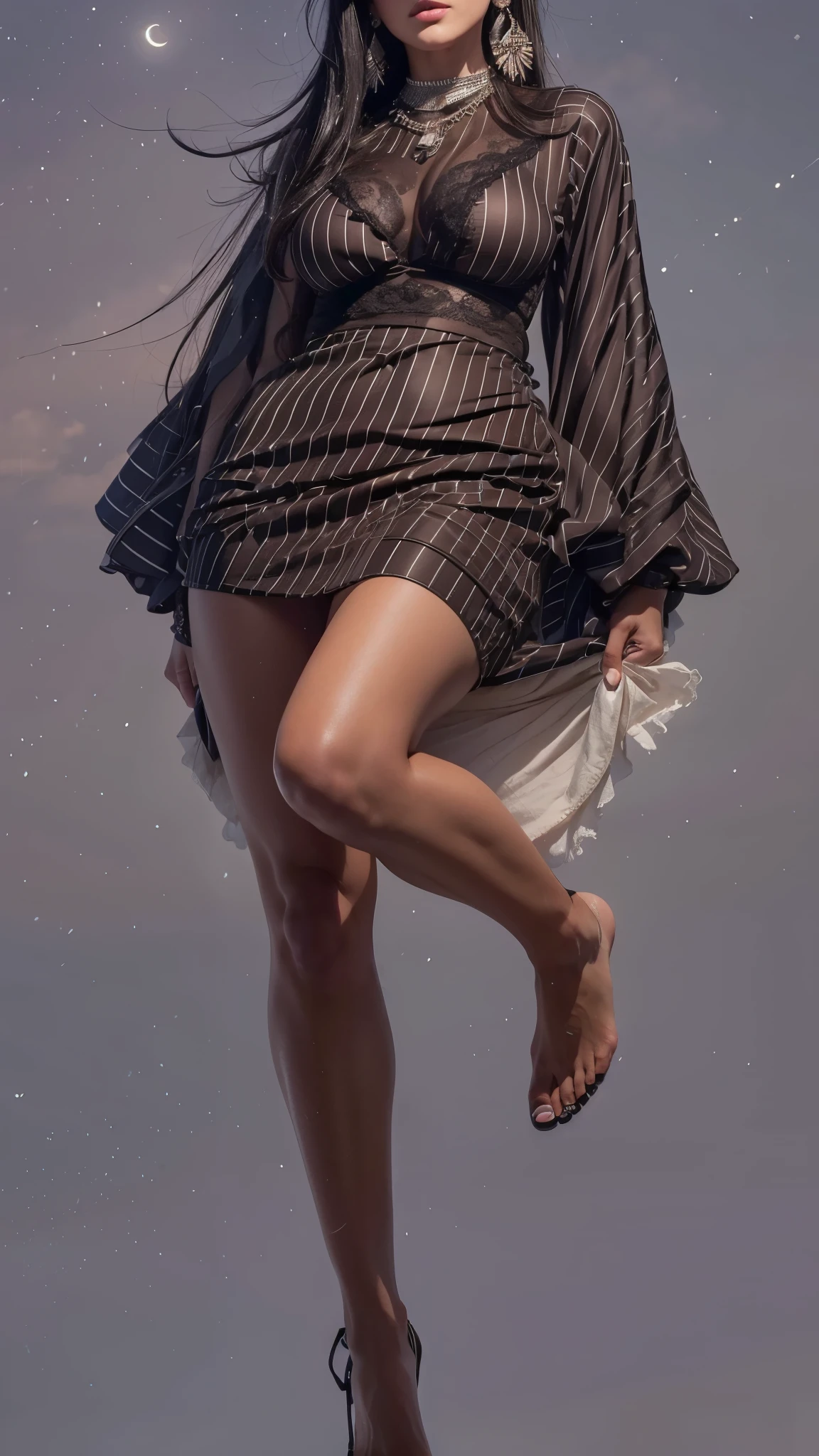 (32k:1.5, Highest quality, masterpiece, Ultra-high resolution), Professional camera work:1.6, Very detailedな肌と顔の質感:1.3, Captivating portrait:1.2, Very accurate, Very detailed, 1 adult female, ((Amazing night view from the rooftop:1.4, The moonlight at night illuminates my body)), (Satin Nightgown:0.7), Incredibly slim body, Fair skin, elegant, Sensual sitting position, sense of loss, Sadness, Expressions of sadness, (Big eyes that exude beautiful eroticism:0.4, A dreamy look:1.0, I love you with all my heart:0.8, Open your mouth a little, lipstick, Feel the beautiful eroticism:0.9), (Wet dark brown medium length hair), Candles, The chest is medium, Earrings, necklace, bracelet, (romantic, mysterious), Object of admiration, original, dramatic, Artistic, Innovative, attractive, Heartful, Fancy, sense of openness, sense of cleanliness, Special, exciting, Extreme, Tilt, ((Adult charm, Feminine charm, Hair blowing in the wind)