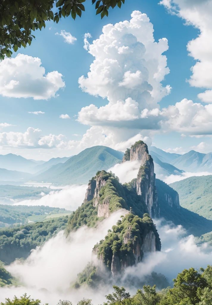 landscape, forest, village, Excellent, Sky, cloud