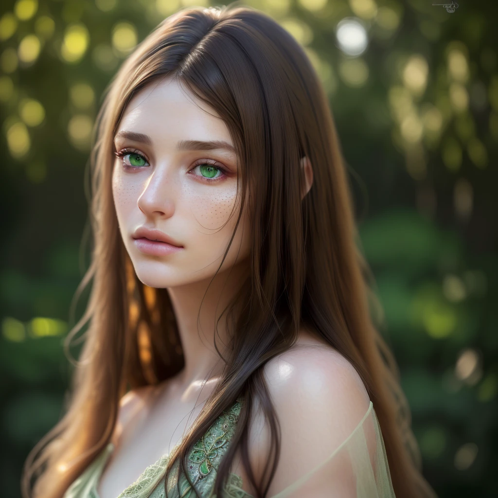 beautiful girl, long brown hair, green eyes, beautiful detailed eyes, beautiful detailed lips, extremely detailed face, longeyelashes, (best quality,4k,8k,highres,masterpiece:1.2),ultra-detailed,(realistic,photorealistic,photo-realistic:1.37),HDR,UHD,studio lighting,ultra-fine painting,sharp focus,professionally shot,vivid colors,natural lighting,warm tones,soft focus,portrait jackiin farnandis 
