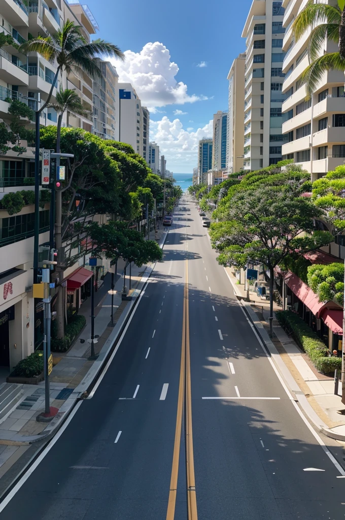 Kalakaua Avenue、Landscape only、Walking Viewpoint