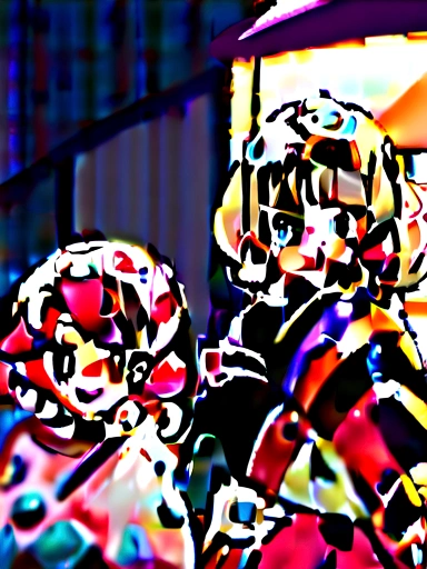 A room with lots of pink fluffy things,fluffy voluminous hair,Light brown hair,hair band with big ribbon,fluffy and warm clothes,winter clothes with loose sleeves,A slight red tide,Smiling Kindly,cuteぬいぐるみがたくさんありますよ, toy, And there are sweets scattered everywhere..cute、Head pat