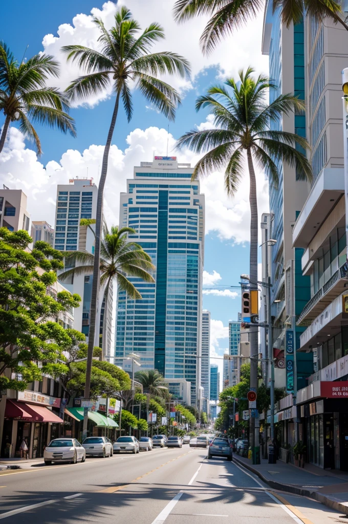Kalakaua Avenue、Downtown、Landscape only、human perspective、
