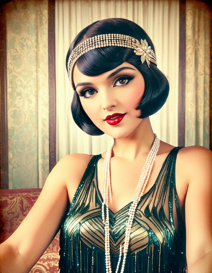 Vintage Flapper Self-Portrait: Let a modern Flapper take a selfie that embodies the spirit of the 1920s, using filters and effects to add a touch of nostalgia