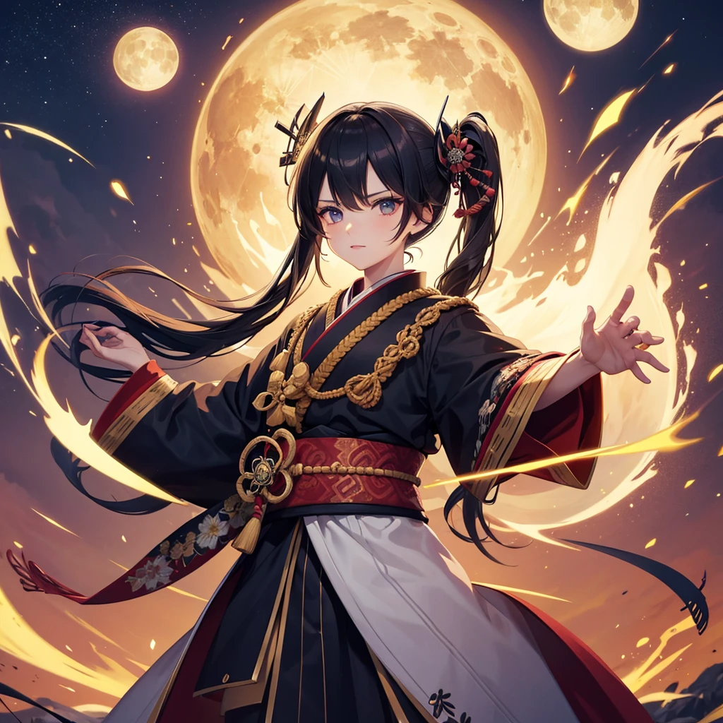Gender: Woman
Age: 19
Samurai, 2 katanas and Moon on background