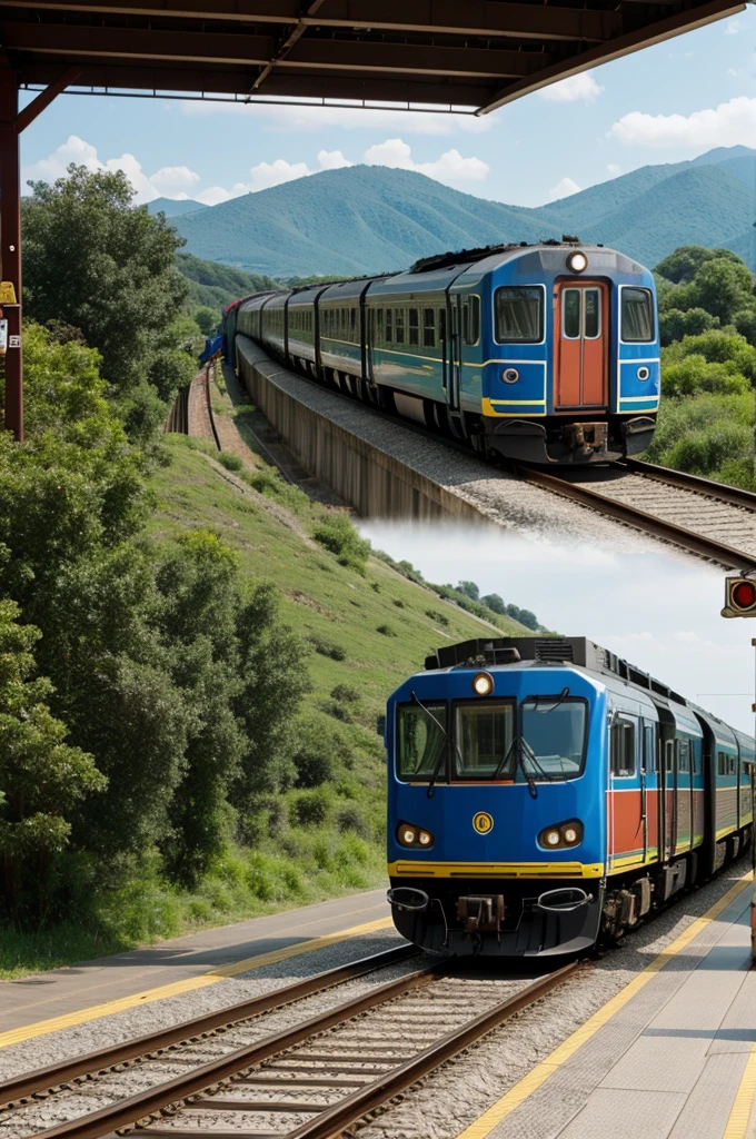 A train arriving