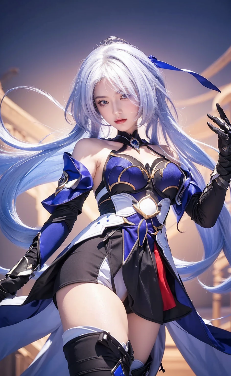 (Best quality, 8k, Masterpiece :1.3), upper bod y, Sharp focus :1.2, Beautiful woman with perfe ct figure, Highly detailed facial and skin textur e, Detailed eyes, Double eyelids, Interior view, :
erpect lighting, Glowing skin,