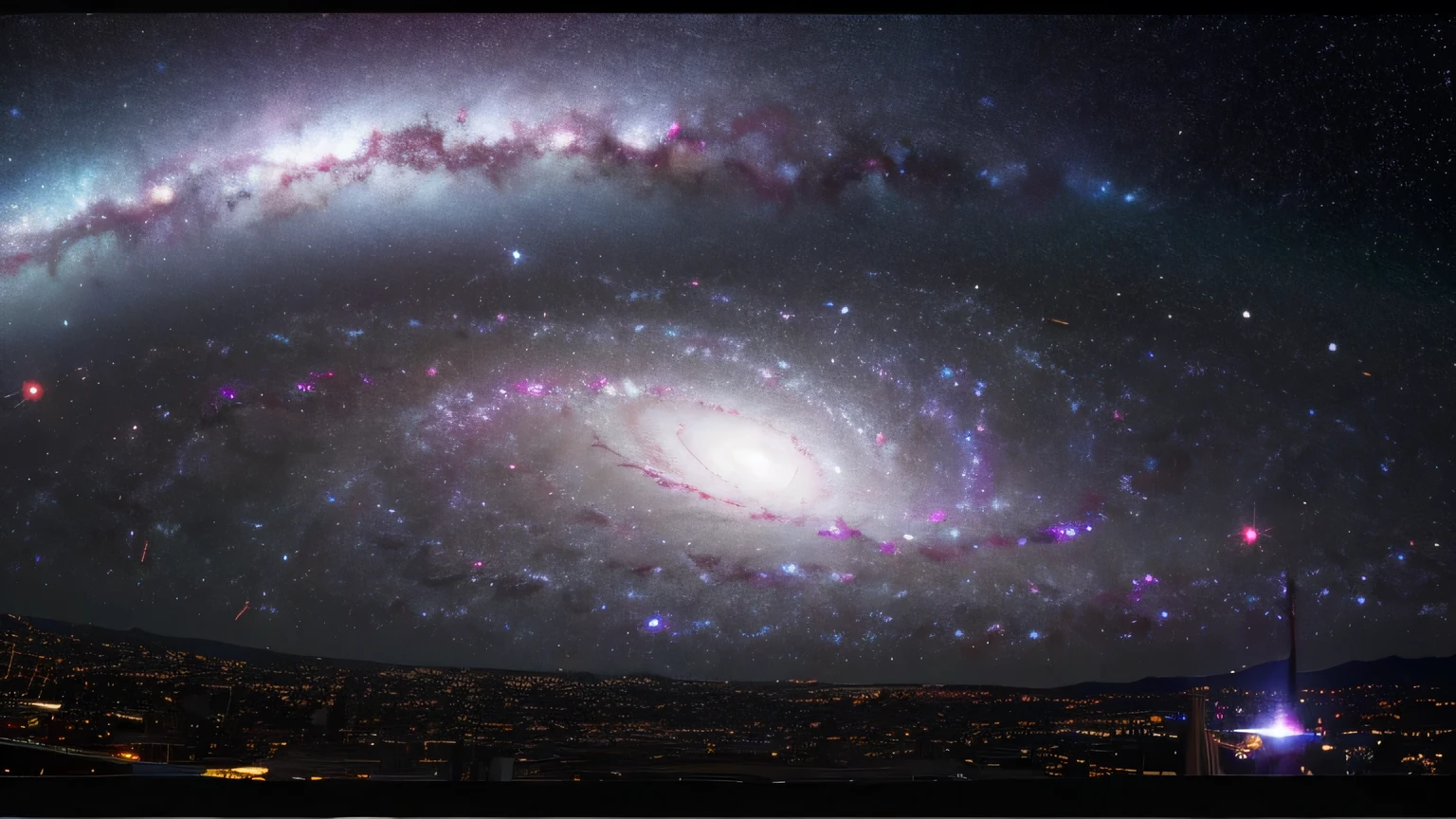 Masterpiece, spacy view, Panorama of spiral galaxy