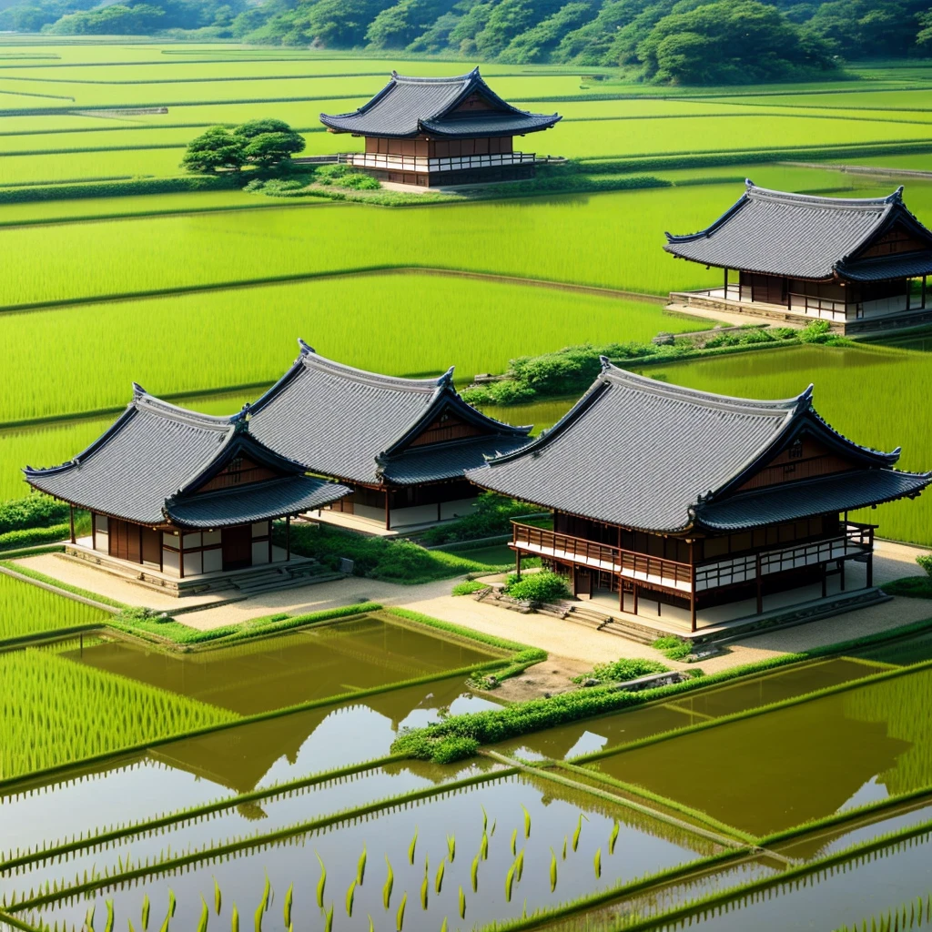 Country house、Peaceful rice fields、Senior Samurai、Attendance shift