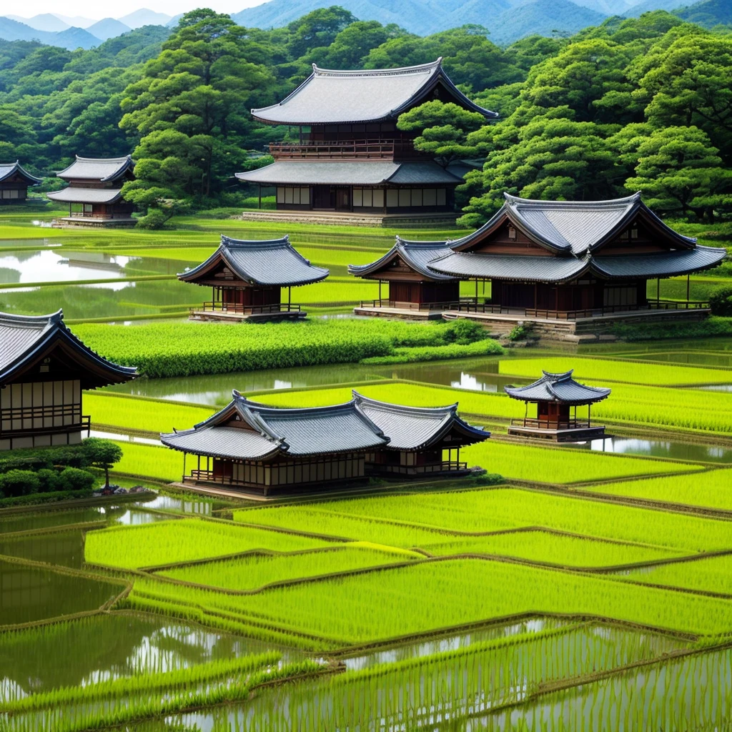 Country house、Peaceful rice fields、Senior Samurai、Attendance shift