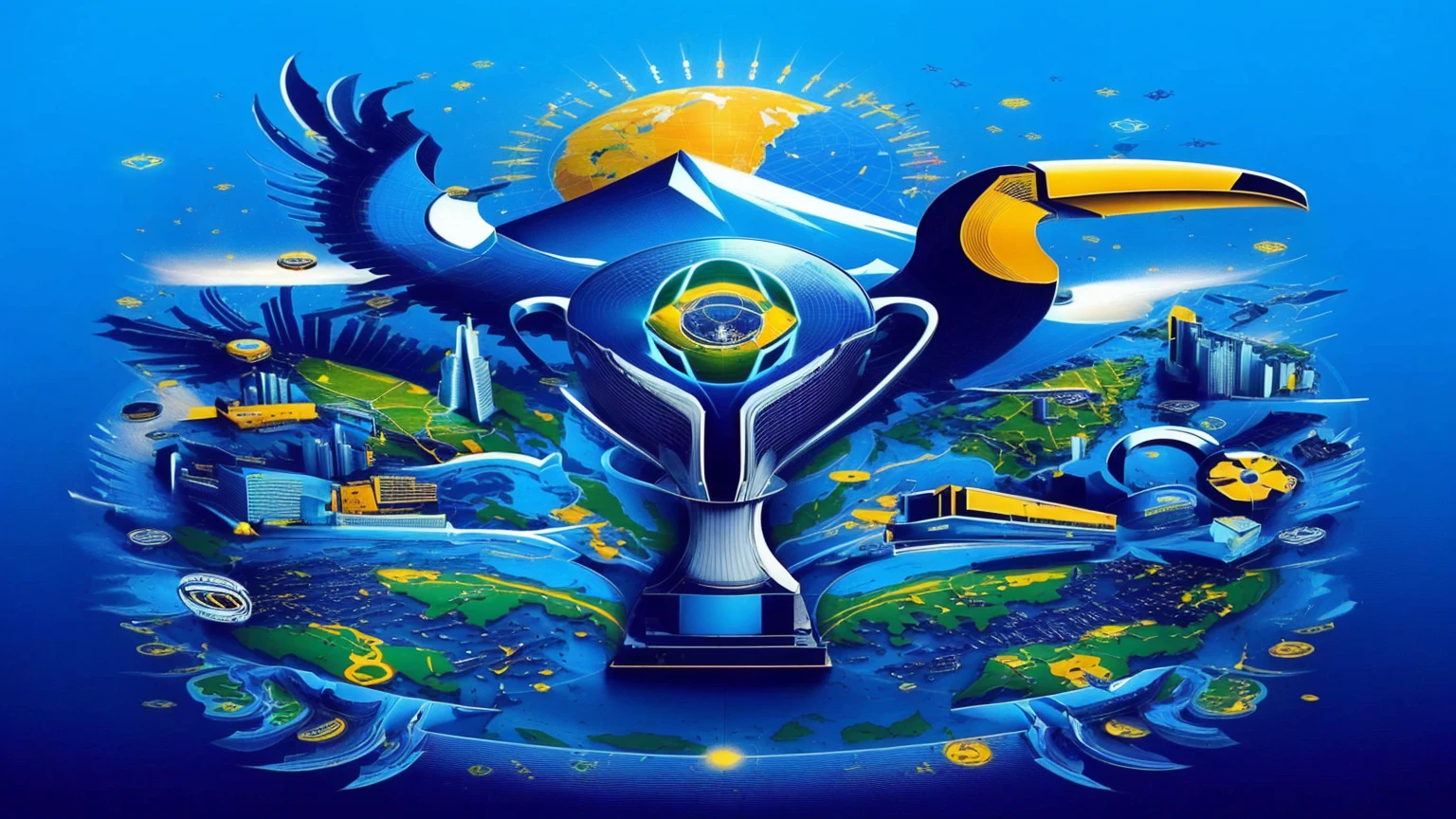 In the yellow circle, replace it with the world map where it is in blue inside the circle