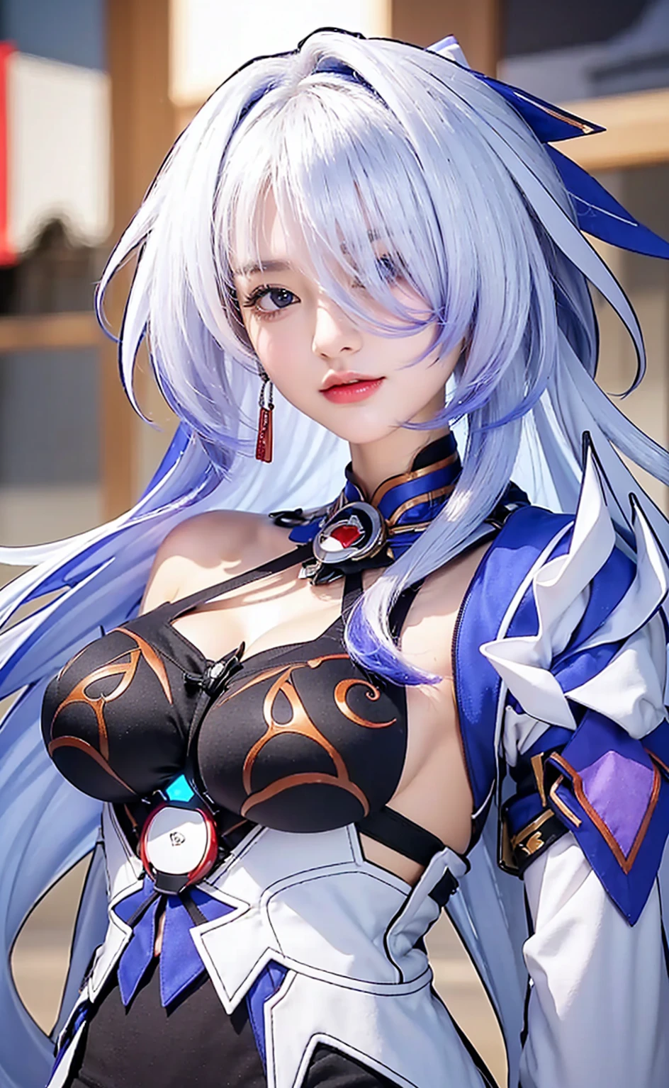 (Best quality, 8k, Masterpiece :1.3), upper bod y, Sharp focus :1.2, Beautiful woman with perfe ct figure, Highly detailed facial and skin textur e, Detailed eyes, Double eyelids, Interior view, :
erpect lighting, Glowing skin,