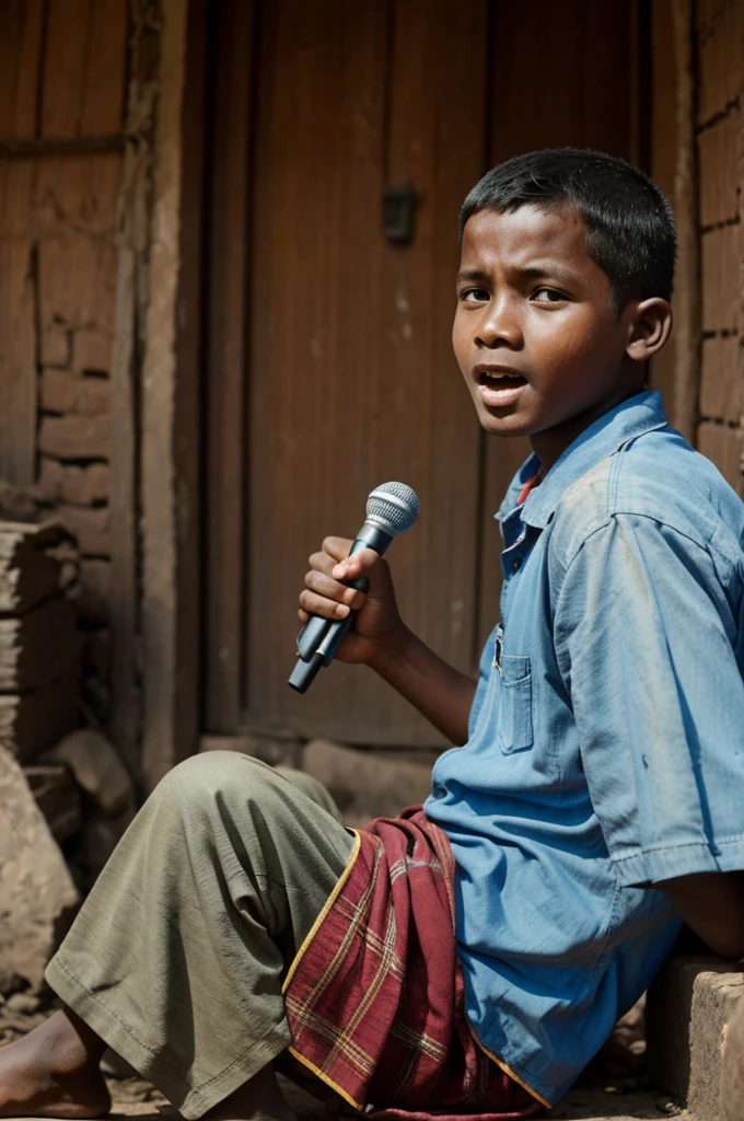 From singing, a poor village boy's struggle to success