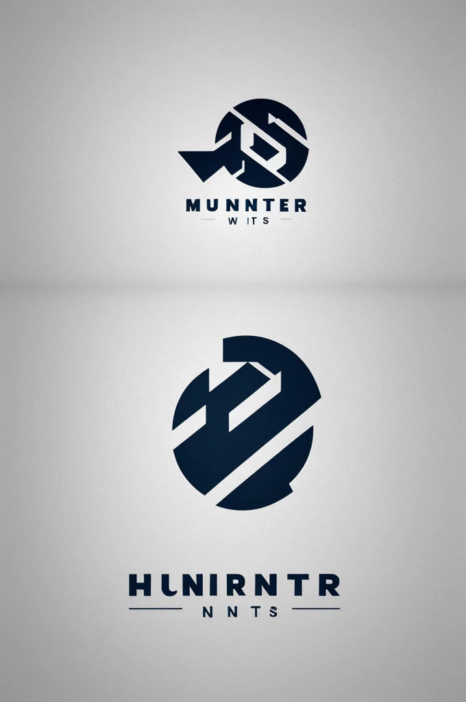 A minimal logo list with the word hunters 