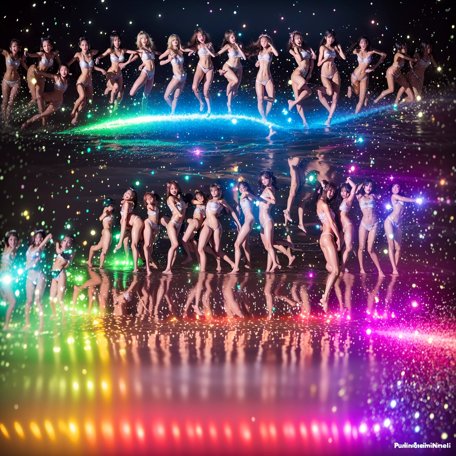 ((ExtremelyDetailed (PUNIPUNI KAWAII 12 Girls in a row:1.37) Shibuya Hachiko-mae scramble crossing)), (masterpiece 8K TopQuality:1.2) (ProfessionalPhoto:1.37), {(Standing Full Body:1.2)|Dancing}, Different types of hair colors, {((White skinny Athletic wear))|SchoolUniform|Tutu}, {(Hidden Hand)|(Corrected BabyLike hand)}, (Joyful Expressions LifeLike Rendering), PerfectLighting (RainbowColor particles:1.2)(Dazzling Blurred ColorfulLights) MotionBlur BREAK (Acutance:0.8) Impeccable Radiant PearlSkin with Transparency . (((no extra limbs)))