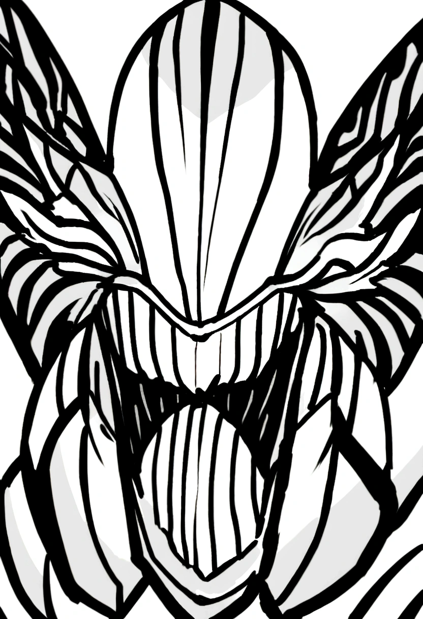 An ancient mutant tilapia,Faucet,Horns on the head,fear,Scary,Huge teeth,ferocious,(side view:1.2),White background,cartoon,Second Dimension