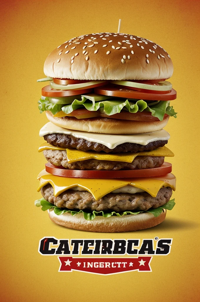 Hamburger-themed logo that says Cañitas Burguer