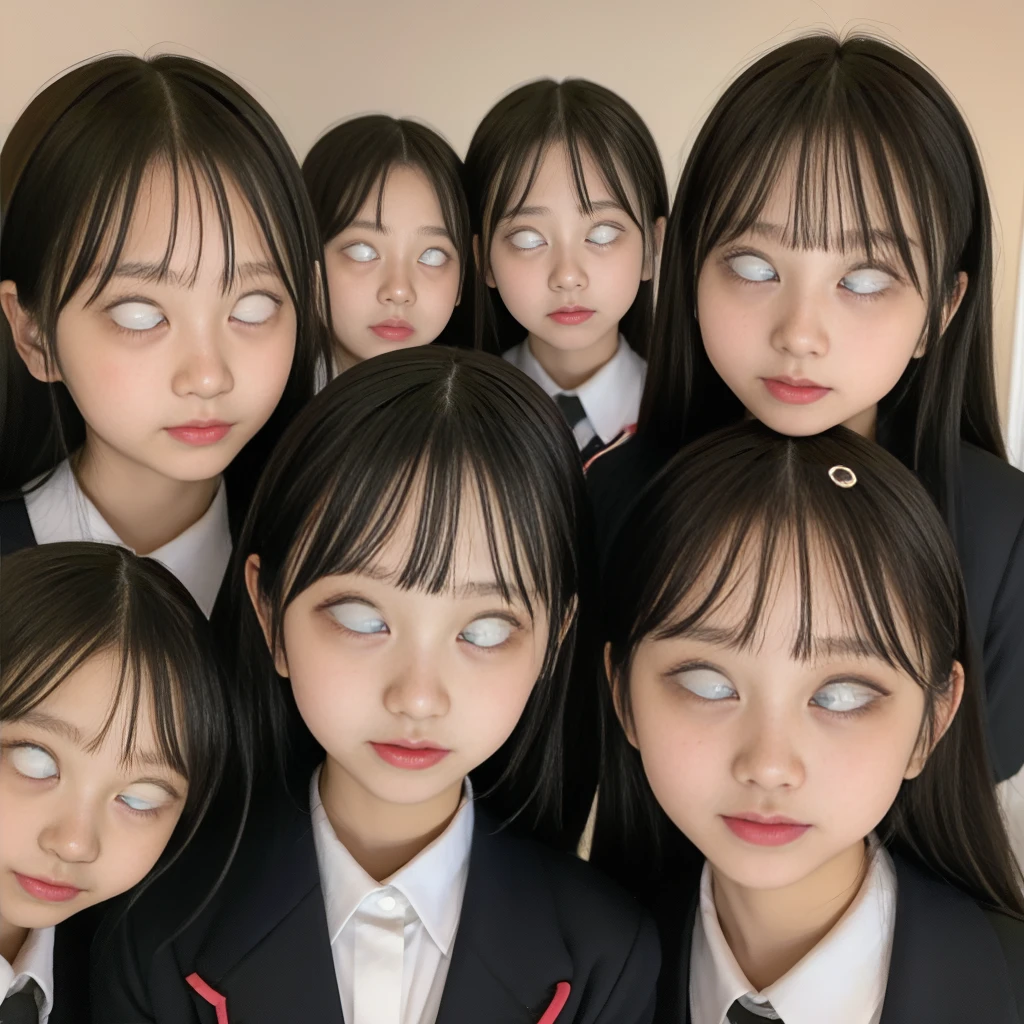 Cute girl in elementary school clothes ,Japanese,Highly detailed eyes and face, Sharp pupils,Backstreets,12-year-old girl。Ultra-high resolution,Cute Smile, Cinema Lighting,Quiet atmosphere、Beautiful details,Highly detailed eyes and face、Ultra-wide angle shooting、A girl with an expressionless and confused face