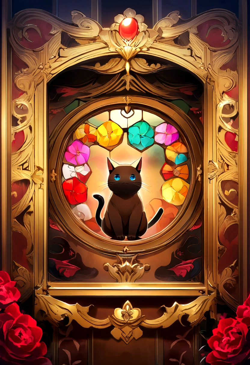 picture of a brown cat,Japanese anime style,A very creative game theme