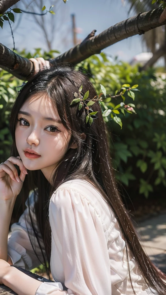 The Lady Tree bore fruit like a young woman. There are many cute people in the branches, beautiful women and girls. very detailed Everything is very real.