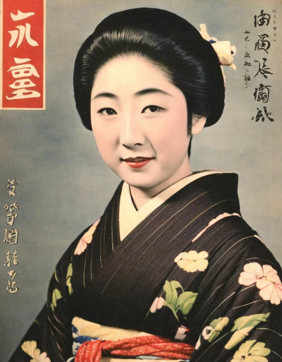 (((1930s Japanese Photograph)))),noisy image,blurred image quality,((((low quality)))),((((Scratchy image quality)))),(((an old photograph))),deteriorating photograph BLANK round frame,家の床に座っている、Japanese woman,hair arranged in bun,narrow eyes,(((kimono))),she is 19 years old,((she is round face))